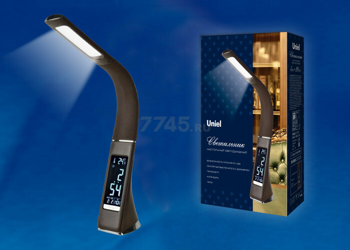 Лампа настольная светодиодная 5 Вт UNIEL TLD-542 коричневая (UL-00001817) - Фото 3